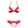 Completo intimo sexy senza coppe 870