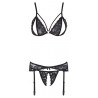 Sexy Set Reggiseno coppe aperte nero Emma