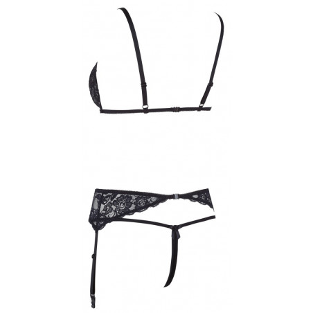 Sexy Set Reggiseno coppe aperte nero Emma