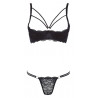 Set sexy Reggiseno e perizoma nero Eva