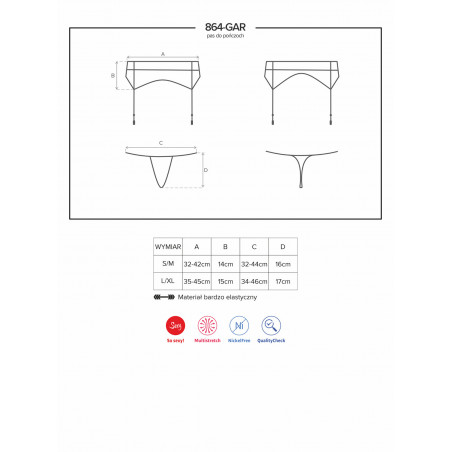 864 Garter belt & thong