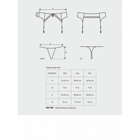 Charms garter belt & thong