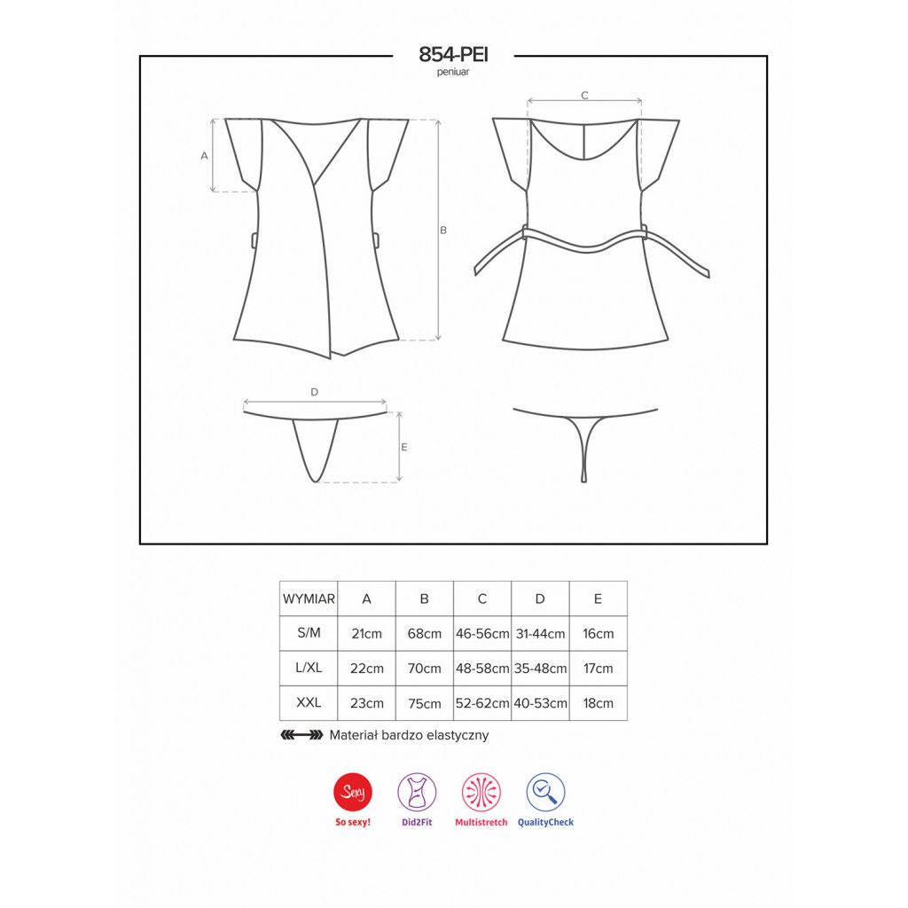 854 Peignoir & thong