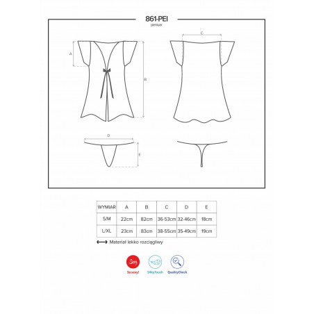 861 Peignoir & thong