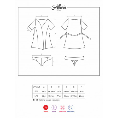 Alluria peignoir & thong color