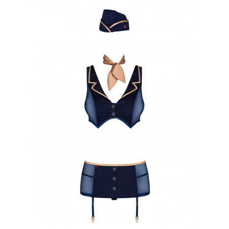 Stewardess costume 5-pcs