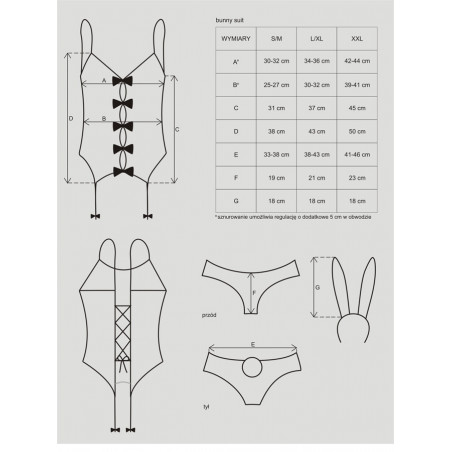 Bunny suit 4 pcs costume
