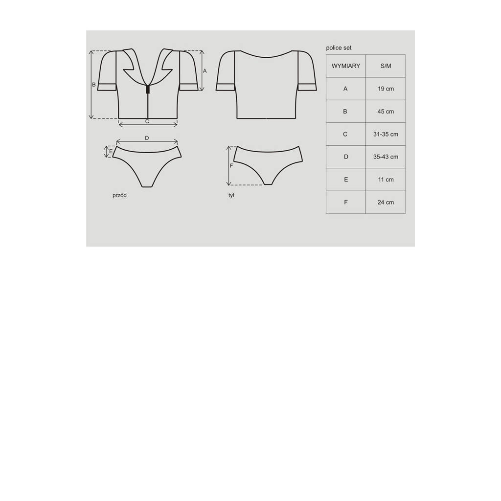 Costume da Poliziotta -  5 pcs