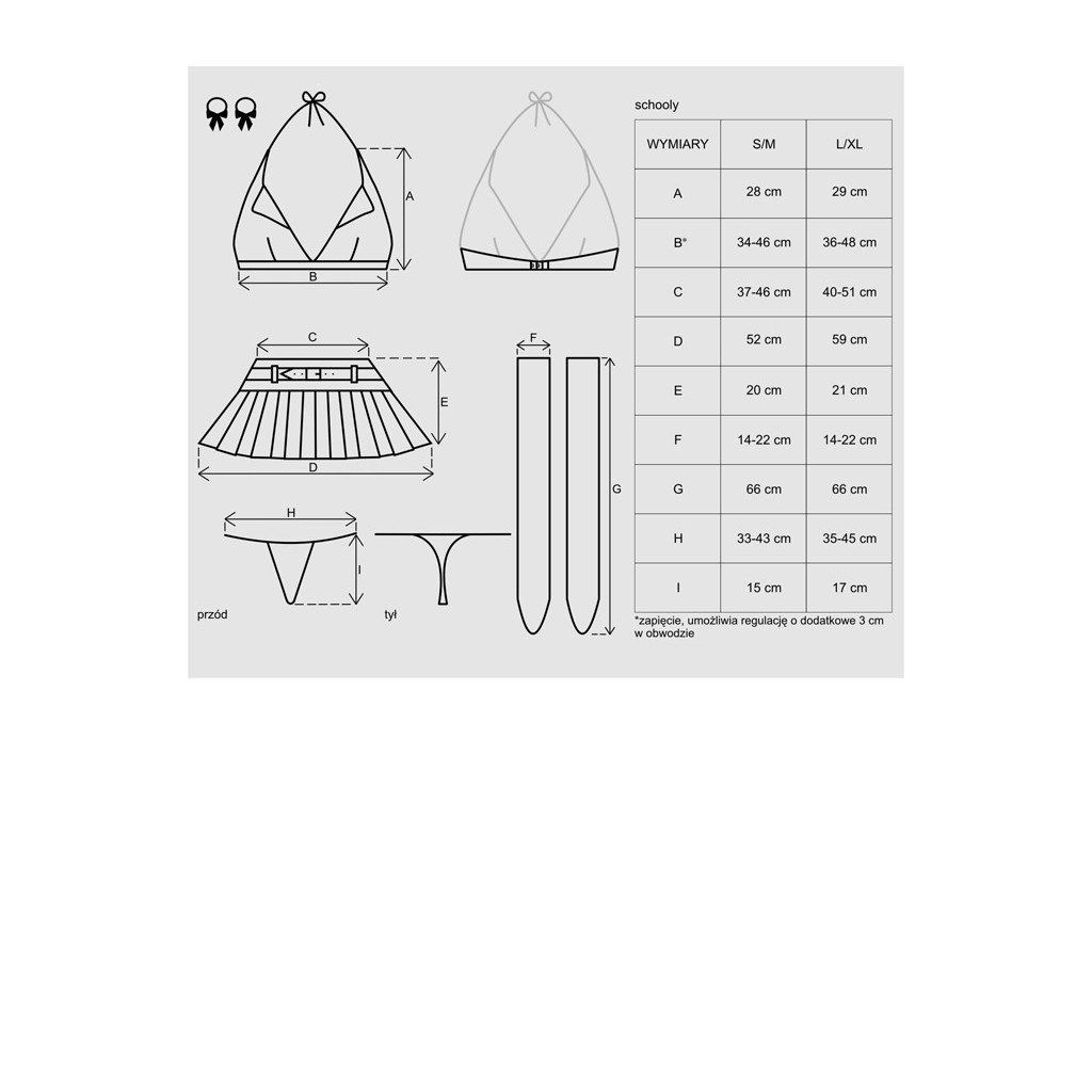 Costume da Scolaretta - 5 pcs