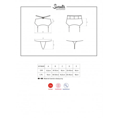 Swanita garter belt & thong