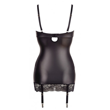 Abito in lingerie con bretelle, coppe aperte