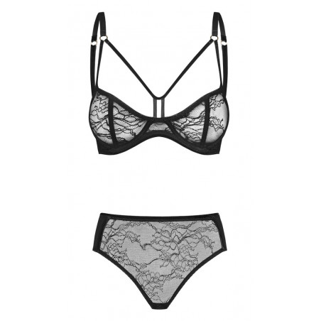 Set lace, velvet and golden metal