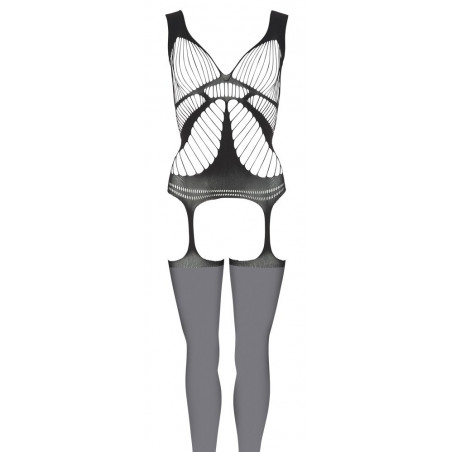 Basque black S-L fishnet stockings