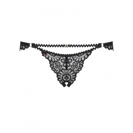 Mixty crotchless panties color black