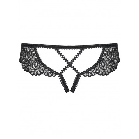 Mixty crotchless panties color black