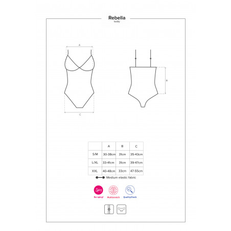 Redella crotchless teddy