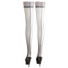 Hold Up Stockings silver-coloured top part
