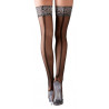 Hold Up Stockings silver-coloured top part