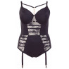 Body Con Reggicalze e fasce trasparenti