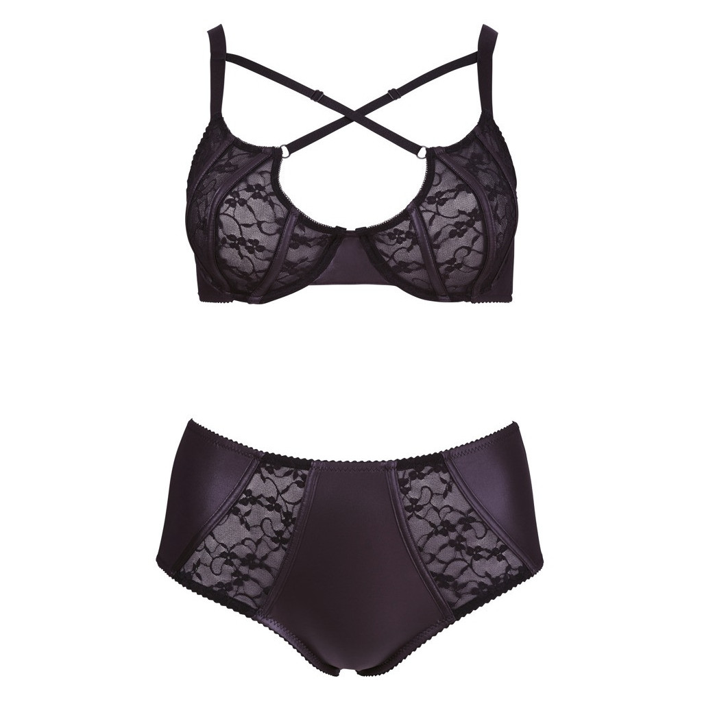 Set Con Reggiseno ferretto nero e slip