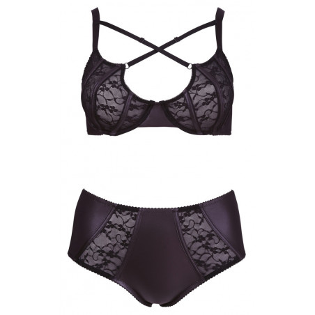 Bra and briefs in a black set