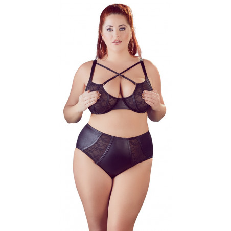 Bra and briefs in a black set
