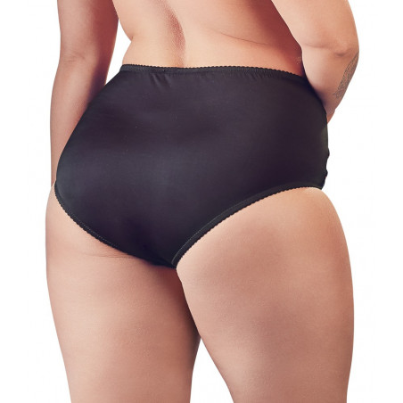 Black briefs with lace inserts