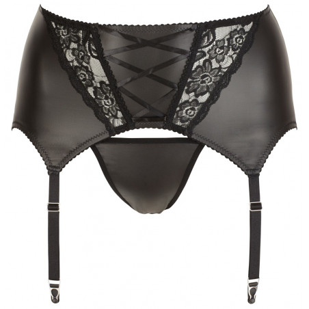 Suspender Belt & Briefs with lace inserts