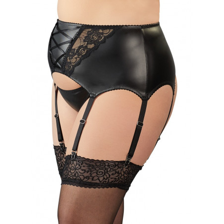 Suspender Belt & Briefs with lace inserts