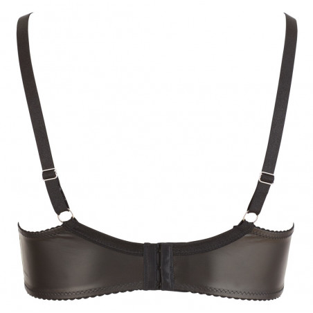 Reggiseno materiale opaco lucido con pizzo sulle coppe