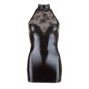 Dress with Lace and stand-up collar