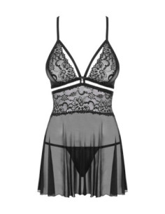 Black babydoll & thong