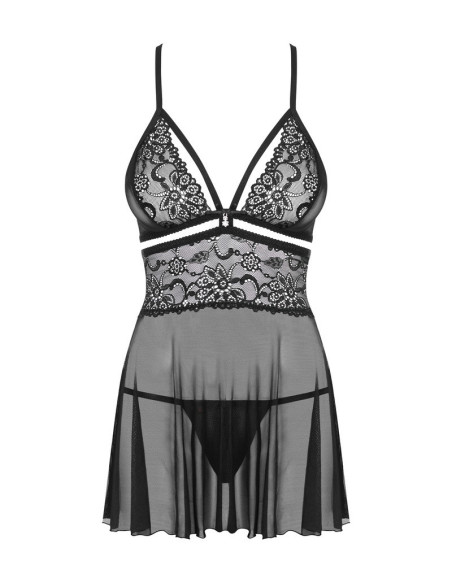 Black babydoll & thong