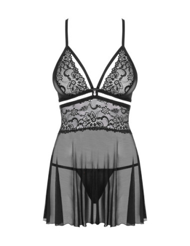 Black babydoll & thong