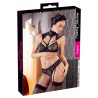 Set Bra floral lace with decorative rings