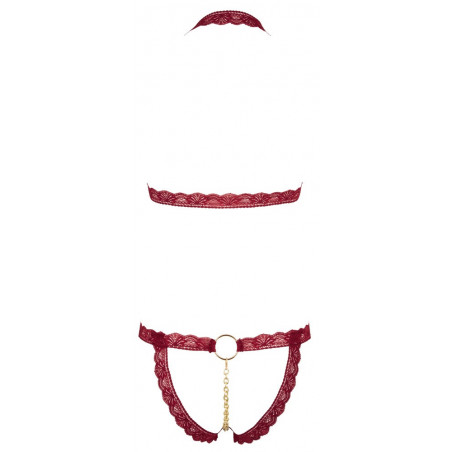Bra Set with decorative metal rings