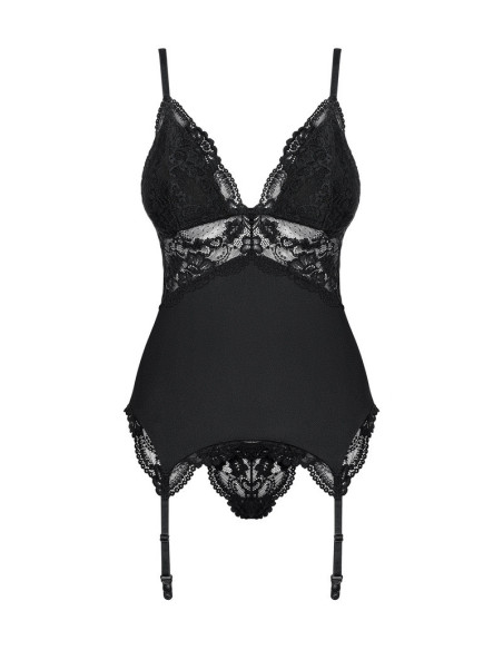 810-COR-1 corsetto e perizoma nero