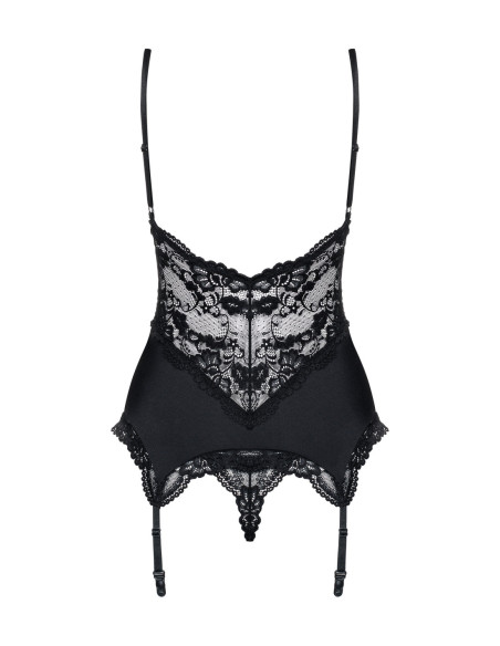 810-COR-1 corsetto e perizoma nero