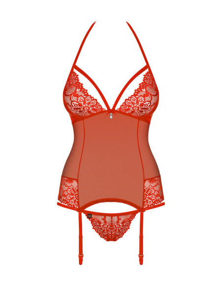 838-COR-3 corsetto e perizoma rosso