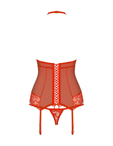 838-COR-3 corsetto e perizoma rosso