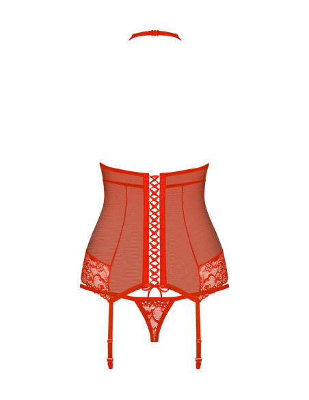 838-COR-3 corsetto e perizoma rosso