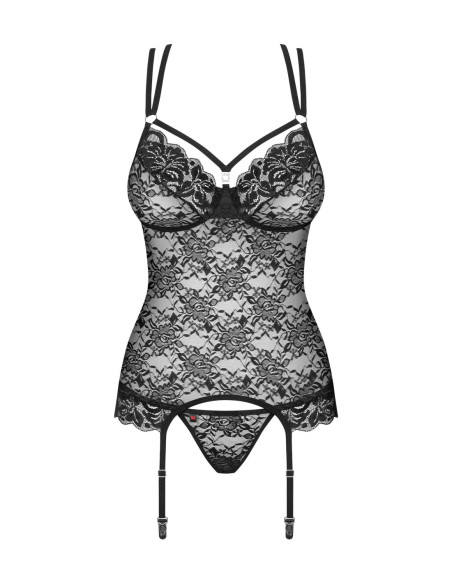 860-COR-1 corsetto e perizoma nero