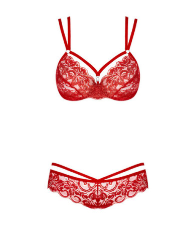 860-SET-3 Set rosso: reggiseno e tanga