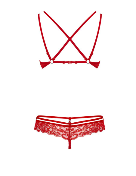 860-SET-3 Set rosso: reggiseno e tanga