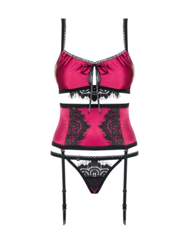861-SEG-5 - Set rosa con cintura giarrettiera