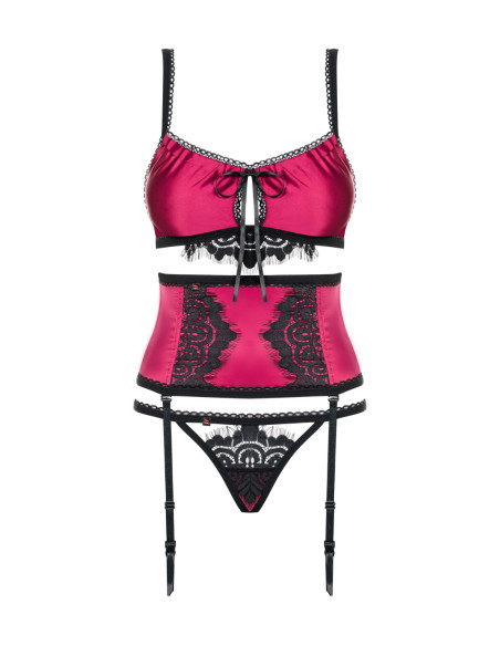 861-SEG-5 - Set rosa con cintura giarrettiera