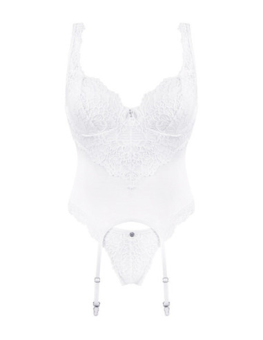 Amor Blanco corsetto e perizoma bianco