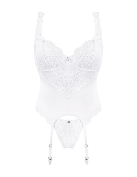 Amor Blanco corsetto e perizoma bianco