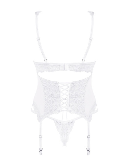 Amor Blanco corsetto e perizoma bianco