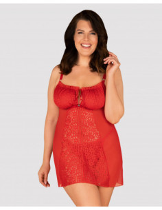 Red chemise with lacing